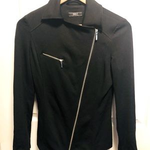 Women’s side zip black jacket